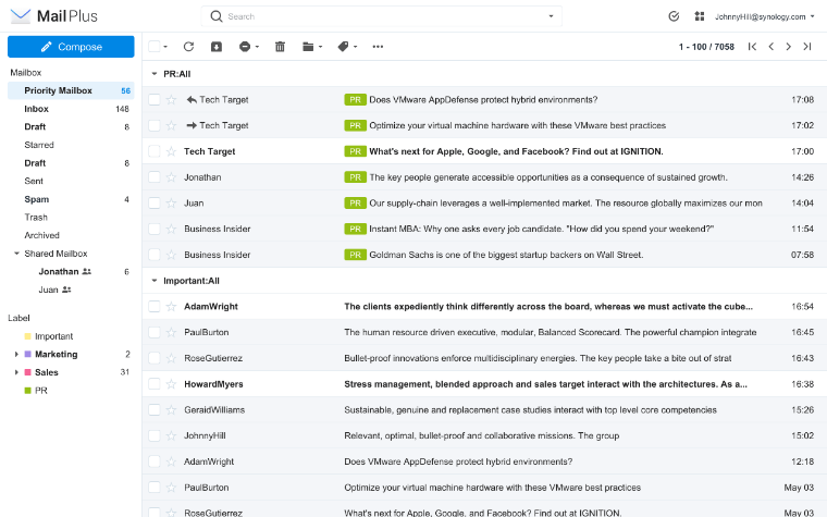 Synology MailPlus Synology MailPlus