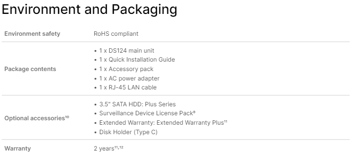 Thiết bị lưu trữ mạng NAS Synology DS124 Thiết bị lưu trữ mạng NAS Synology DS124