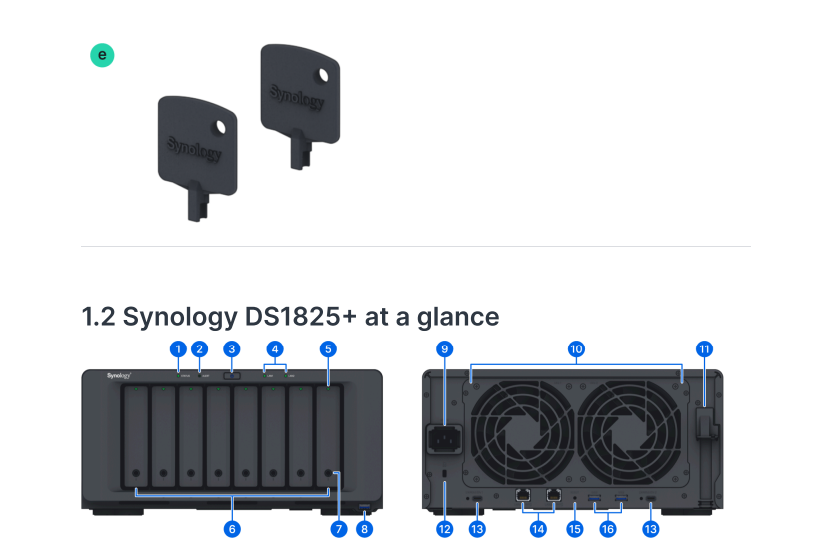 Thiết Bị Lưu Trữ Mạng NAS Synology DS1825+ Thiết Bị Lưu Trữ Mạng NAS Synology DS1825+