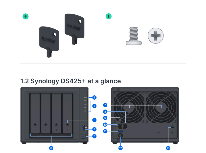 Thiết bị lưu trữ mạng NAS Synology DS425+ Thiết bị lưu trữ mạng NAS Synology DS425+