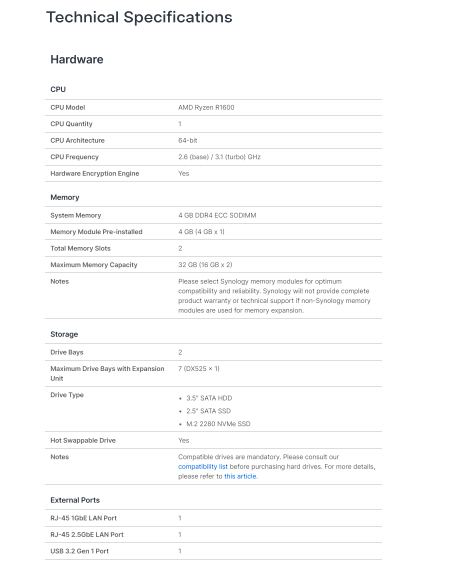 Thiết Bị Lưu Trữ Mạng NAS Synology DS725+ Thiết Bị Lưu Trữ Mạng NAS Synology DS725+