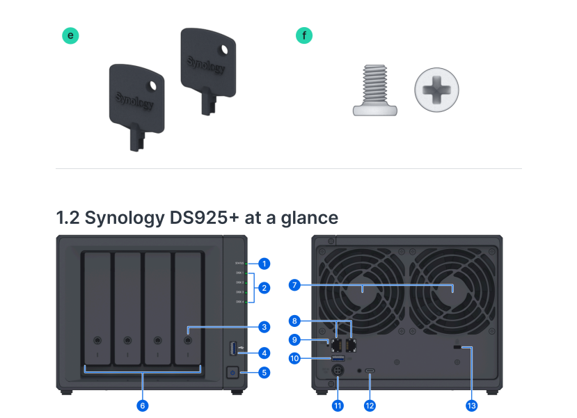 Thiết bị lưu trữ mạng NAS Synology DS925+ Thiết bị lưu trữ mạng NAS Synology DS925+