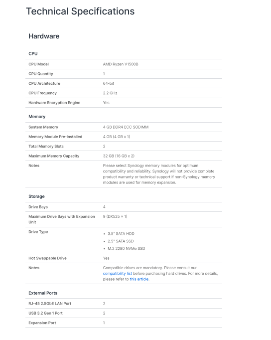 Thiết bị lưu trữ mạng NAS Synology DS925+ Thiết bị lưu trữ mạng NAS Synology DS925+