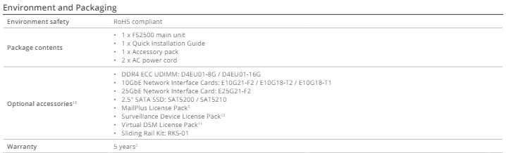 Thiết bị lưu trữ mạng NAS Synology FS2500 Thiết bị lưu trữ mạng NAS Synology FS2500