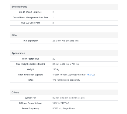Thiết bị lưu trữ mạng NAS Synology FS6420 Thiết bị lưu trữ mạng NAS Synology FS6420