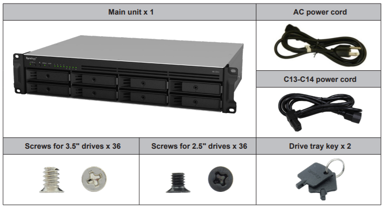 Thiết bị lưu trữ mạng NAS Synology RS2423+ Thiết bị lưu trữ mạng NAS Synology RS2423+