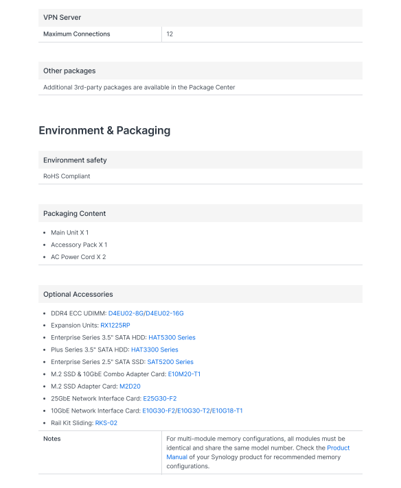 Thiết bị lưu trữ mạng NAS Synology RS2825RP+ Thiết bị lưu trữ mạng NAS Synology RS2825RP+