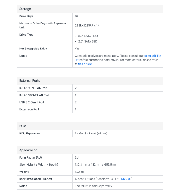 Thiết bị lưu trữ mạng NAS Synology RS2825RP+ Thiết bị lưu trữ mạng NAS Synology RS2825RP+