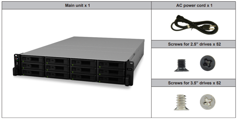 Thiết bị lưu trữ mạng NAS Synology RS3618xs Thiết bị lưu trữ mạng NAS Synology RS3618xs