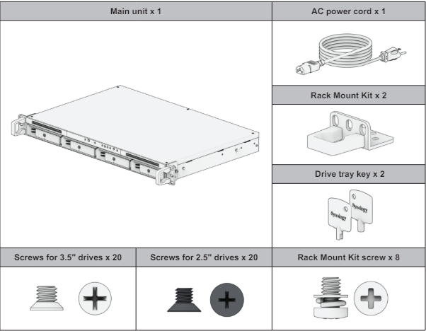 Thiết bị lưu trữ mạng NAS Synology RS422+ Thiết bị lưu trữ mạng NAS Synology RS422+