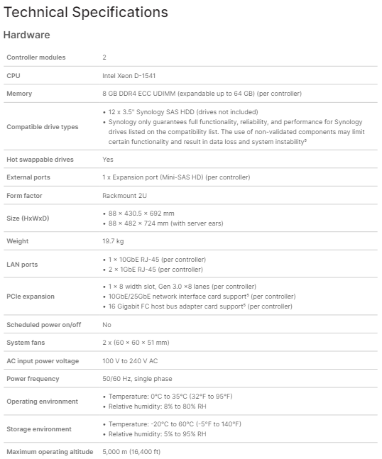 Thiết bị lưu trữ mạng SAN Synology UC3400 Thiết bị lưu trữ mạng SAN Synology UC3400