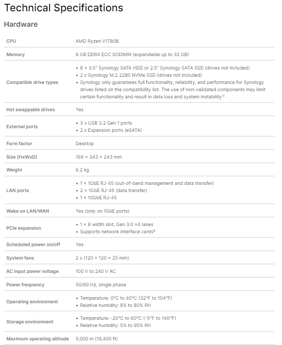 Thiết bị lưu trữ mạng NAS Synology DS1823xs+ Thiết bị lưu trữ mạng NAS Synology DS1823xs+
