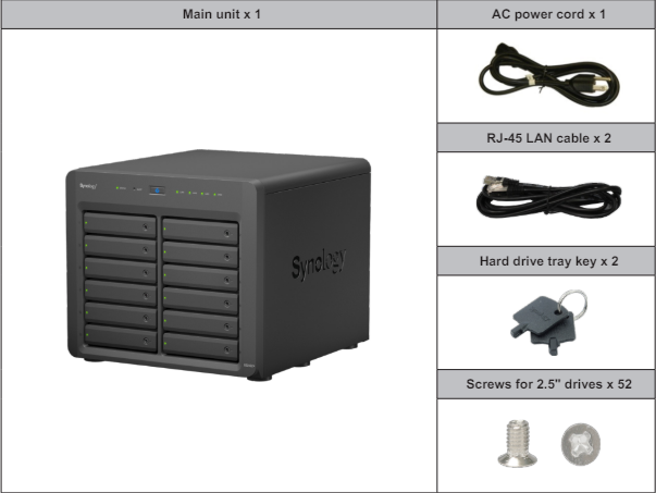 Thiết bị lưu trữ mạng NAS Synology DS2422+ Thiết bị lưu trữ mạng NAS Synology DS2422+
