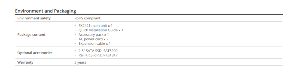 Thiết bị mở rộng NAS Synology FX2421 Thiết bị mở rộng NAS Synology FX2421