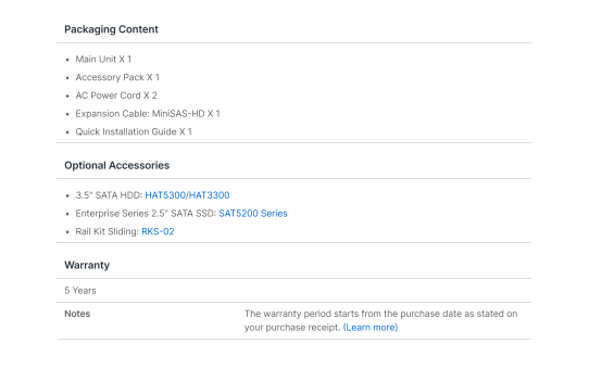 Thiết bị mở rộng NAS Synology RX1225RP Thiết bị mở rộng NAS Synology RX1225RP