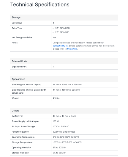 Thiết bị mở rộng NAS Synology RX426 Thiết bị mở rộng NAS Synology RX426