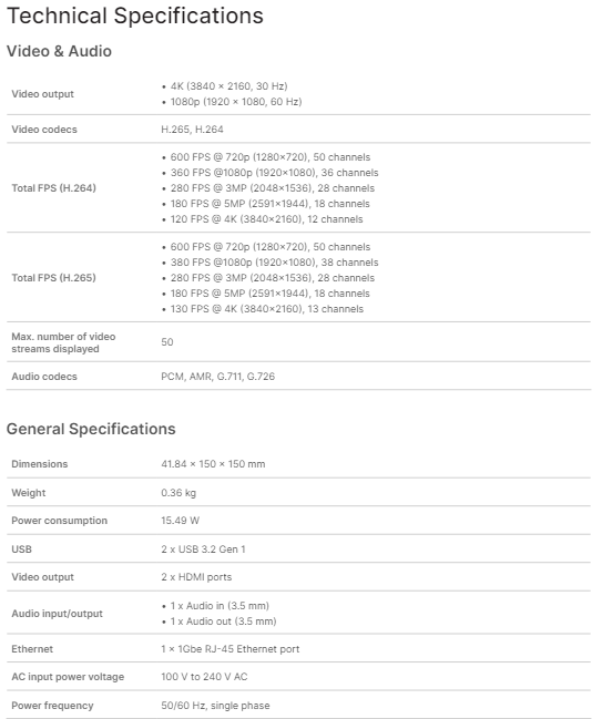 Thiết bị xuất hình camera Synology VisualStation VS600HD Thiết bị xuất hình camera Synology VisualStation VS600HD