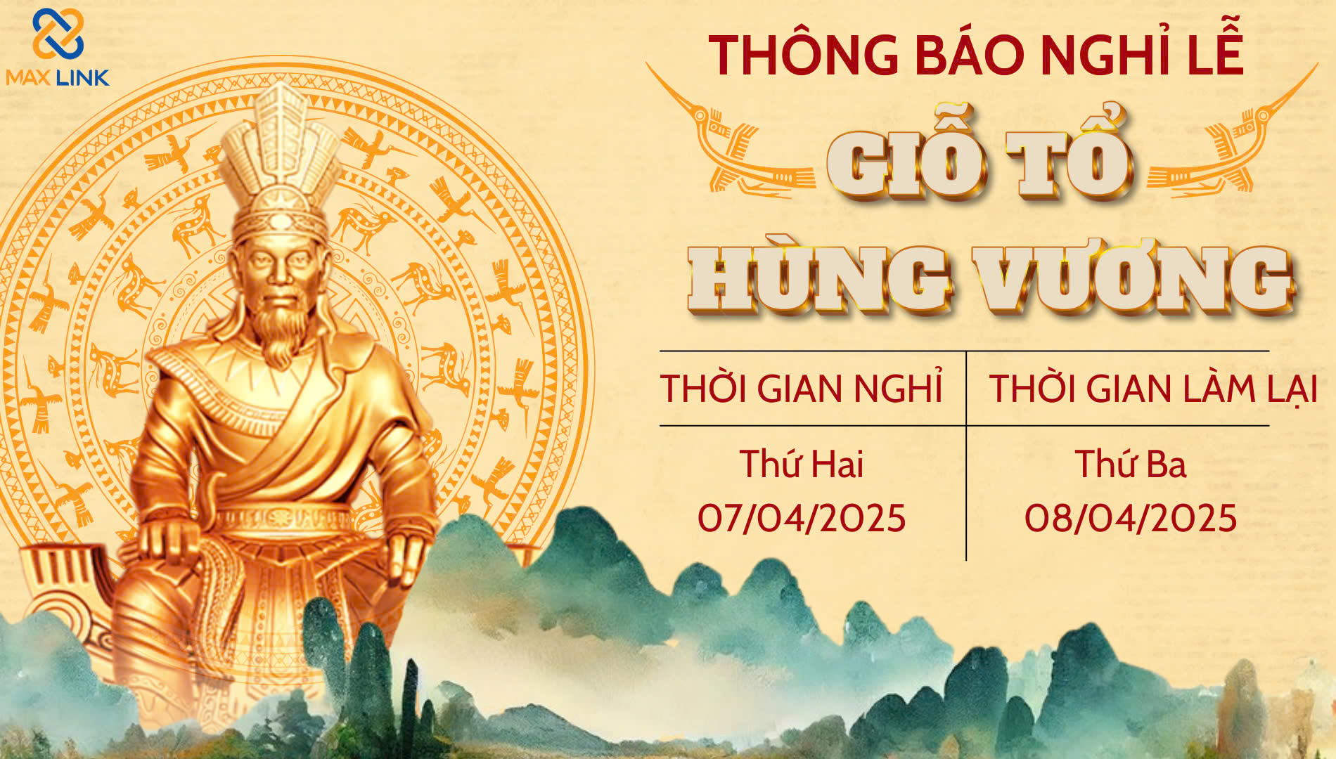 Thông Báo Nghỉ Lễ Giỗ Tổ Hùng Vương Thông Báo Nghỉ Lễ Giỗ Tổ Hùng Vương