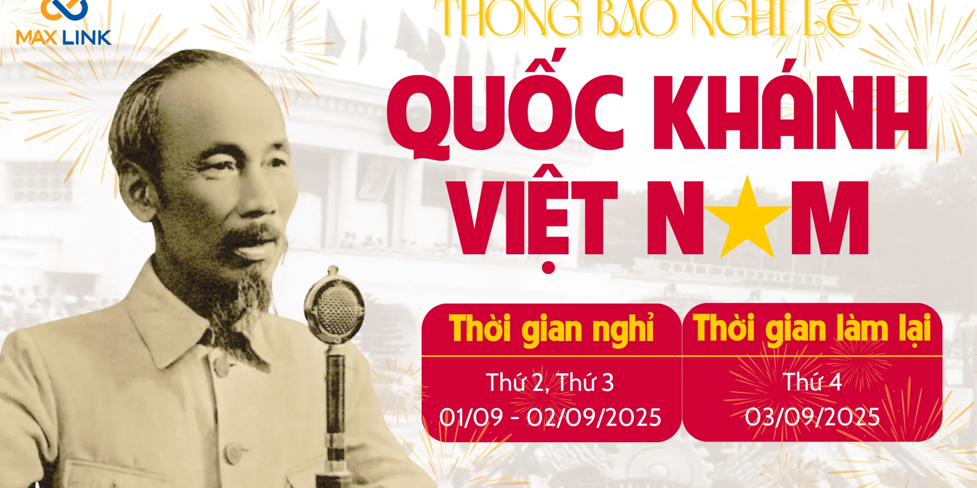 THÔNG BÁO NGHỈ LỄ QUỐC KHÁNH 2/9