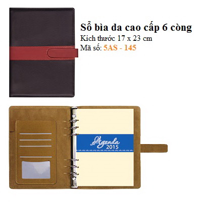 Sổ da cao cấp mẫu 5AS 145 màu đen phối đỏ sang trọng và lịch sự Sổ da cao cấp mẫu 5AS 145 màu đen phối đỏ sang trọng và lịch sự