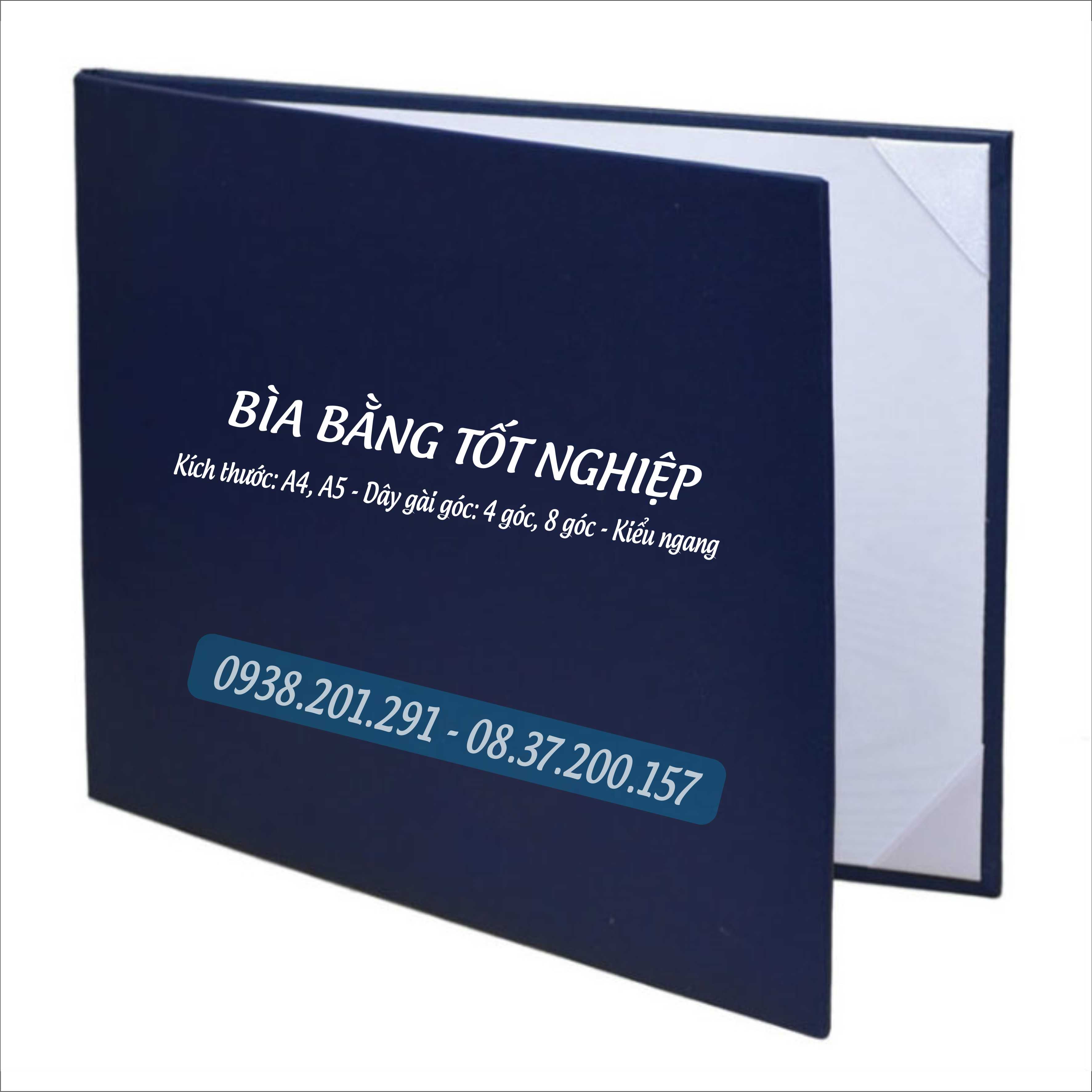 Bìa bằng chứng nhận màu xanh dương bằng simili giả da đẹp giá rẻ Bìa bằng chứng nhận màu xanh dương bằng simili giả da đẹp giá rẻ