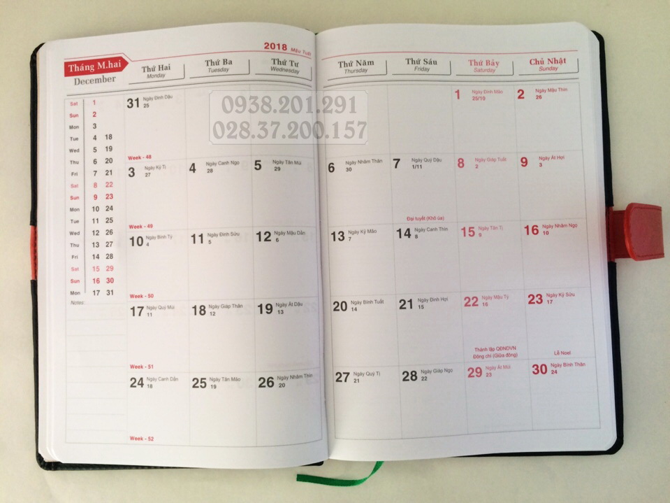 Sổ agenda có tay gài, có lịch 2018, lịch 12 tháng, đặt in sổ giá rẻ Sổ agenda có tay gài, có lịch 2018, lịch 12 tháng, đặt in sổ giá rẻ