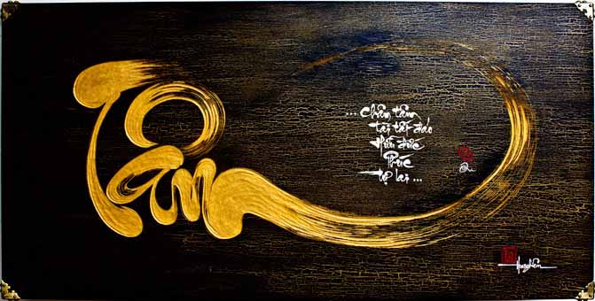 Gỗ viết thư pháp nghệ thuật