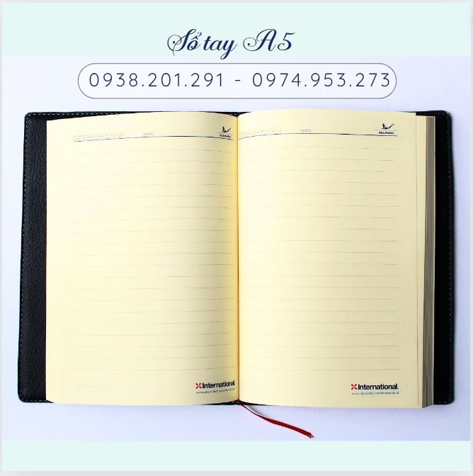 Sổ tay bìa da A5 đẹp in logo công ty theo yêu cầu Sổ tay bìa da A5 đẹp in logo công ty theo yêu cầu