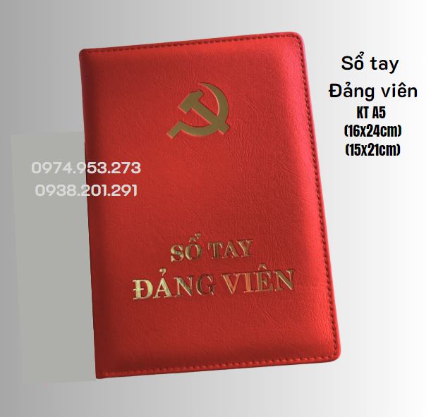 Sổ tay đảng viên sổ tay đại hội Đảng màu đỏ cờ Đảng Sổ tay đảng viên sổ tay đại hội Đảng màu đỏ cờ Đảng