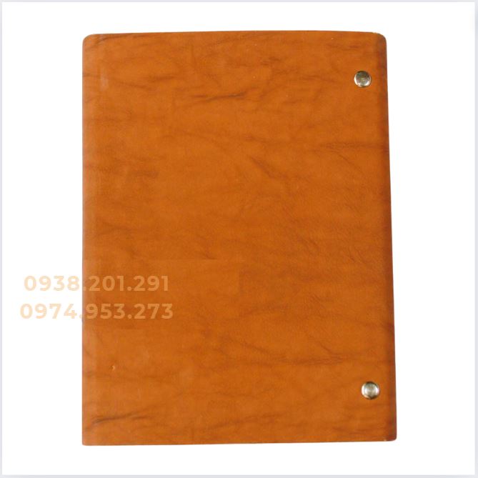 Sổ tay bìa da cao cấp còng hở in logo TS24 Corp Sổ tay bìa da cao cấp còng hở in logo TS24 Corp