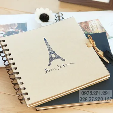 Sổ tay lò xo in logo và nội dung quảng cáo