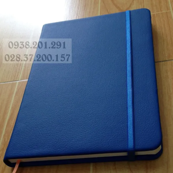 Sổ tay dán keo gáy xanh dương A5