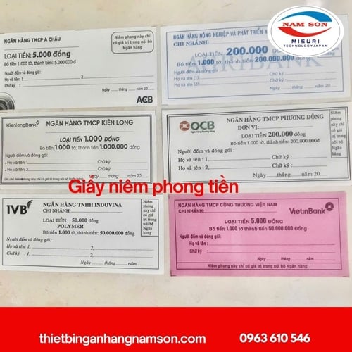 Giấy Niêm Phong Tiền Ngân Hàng