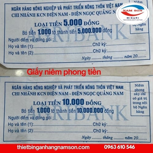 Giấy Niêm Phong Tiền Ngân Hàng