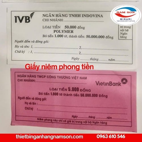 Giấy Niêm Phong Tiền Ngân Hàng