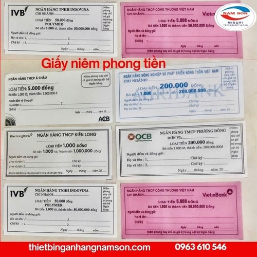 Giấy Niêm Phong Tiền Ngân Hàng