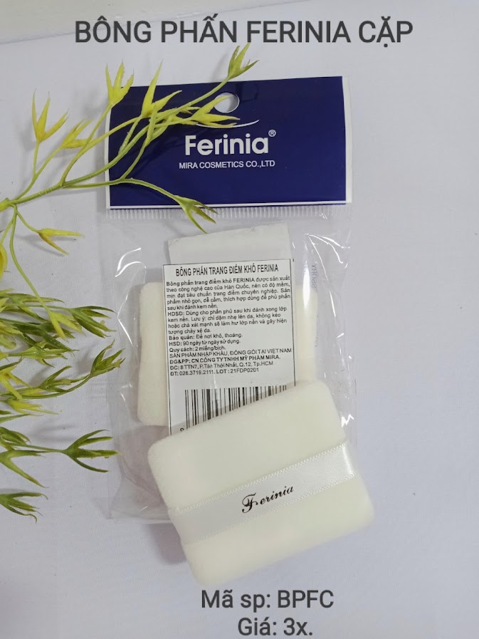 Bông phấn ferina cặp Bông phấn ferina cặp