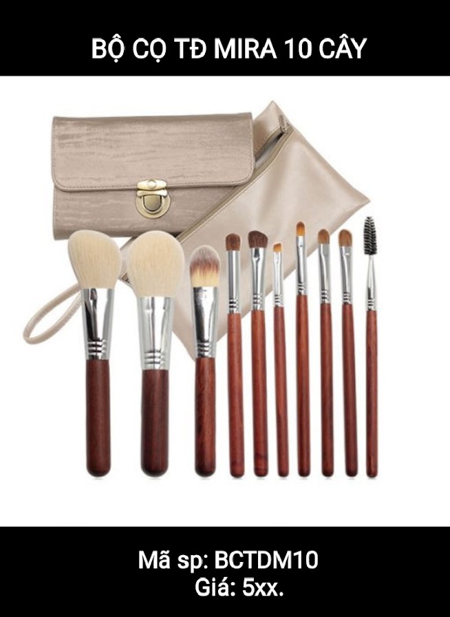 Cọ trang điểm mira 10 cây Cọ trang điểm mira 10 cây