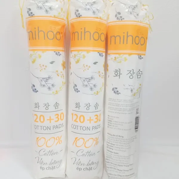 Gòn tẩy trang Mihoo 125m+30