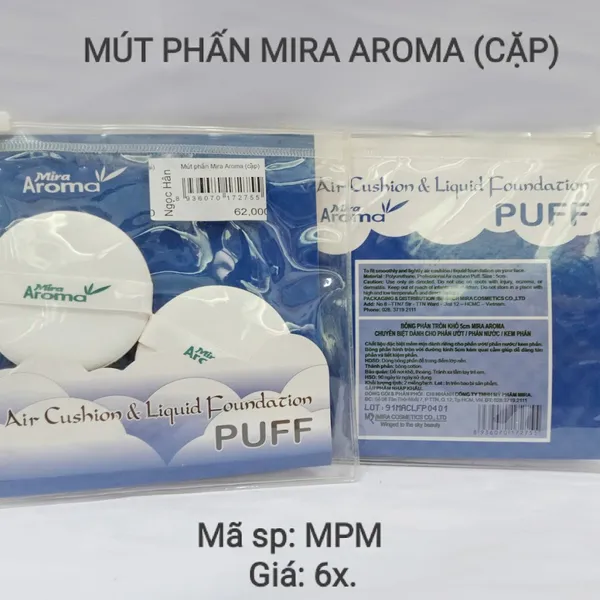 Mút phấn Mira Aroma cặp