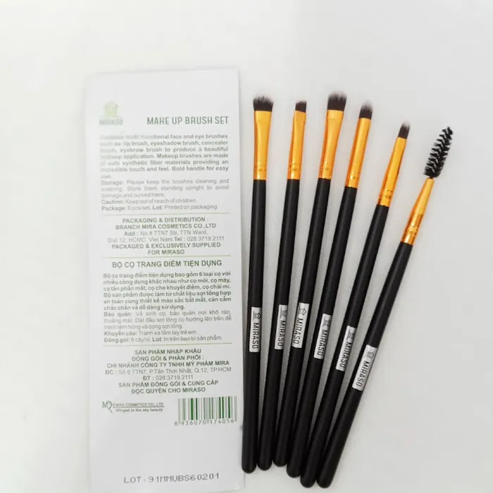 Bộ cọ trang điểm Miraso 6 cây