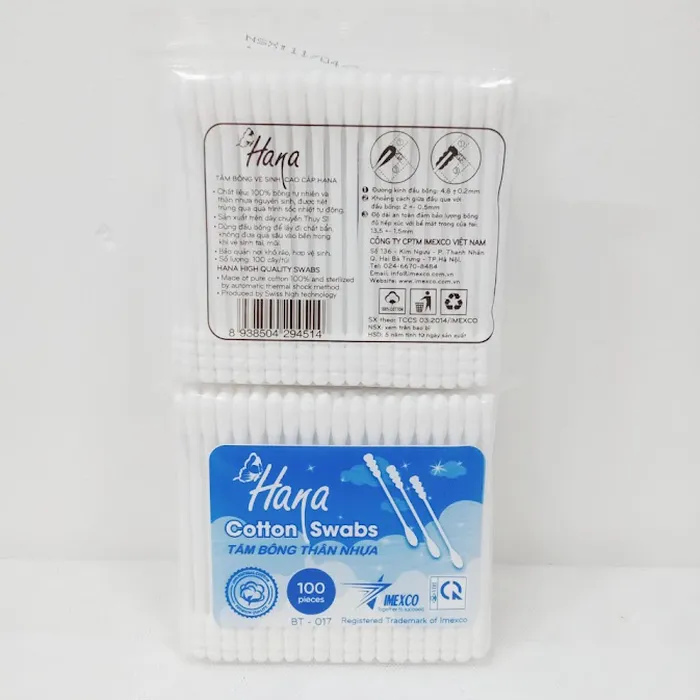 Gòn 2 đầu Hana nhựa bịch 100c