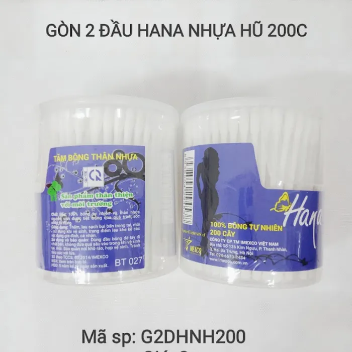 Gòn 2 đầu Hana nhựa hũ 200c