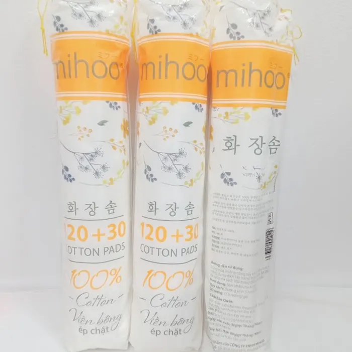 Gòn tẩy trang Mihoo 125m+30