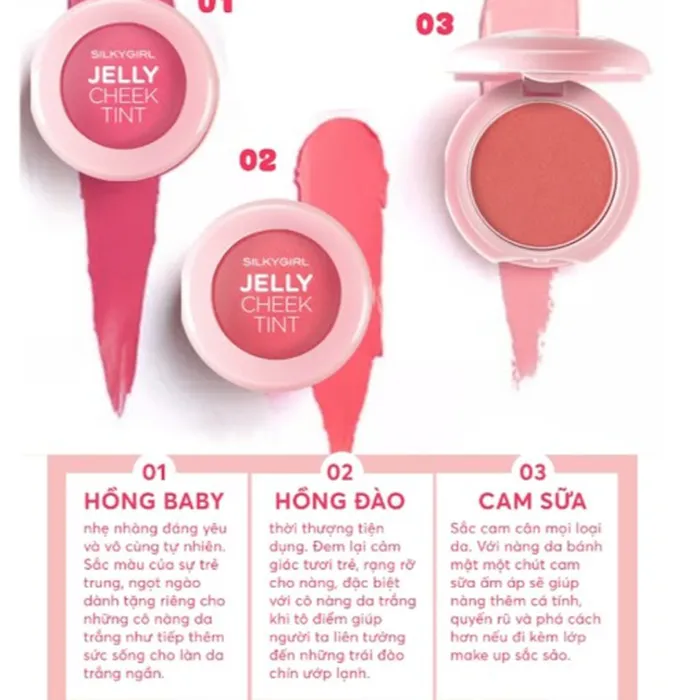 Phấn má hồng Silkygirl dạng thạch