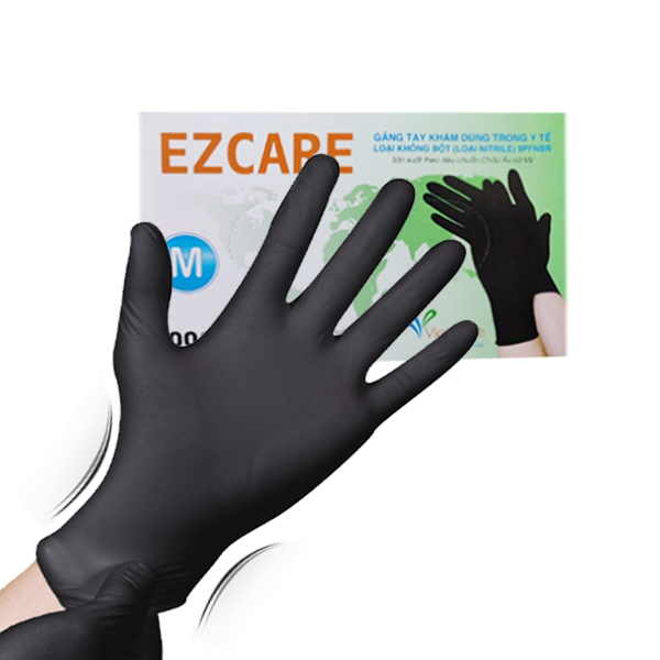 Găng tay Y tế không bột Nitrile Vietglove màu đen