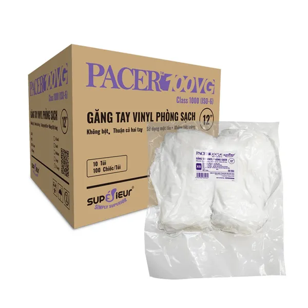 Găng tay phòng sạch Vinyl 12 inch