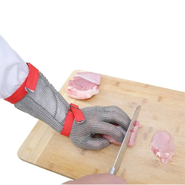 Găng Tay Chống Cắt Inox Loại 5 Ngón  Dài 37cm