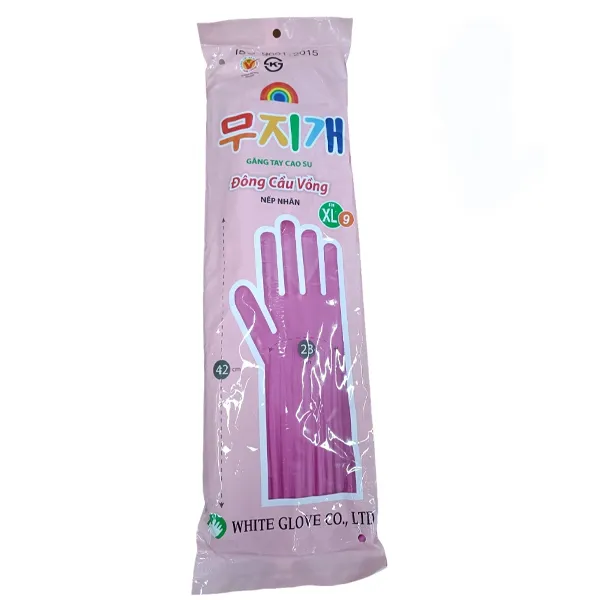 Găng tay cao su đông cầu vồng 42cm ( 10 đôi)