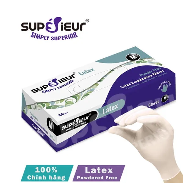 Găng tay Y tế không bột Latex Supérieur